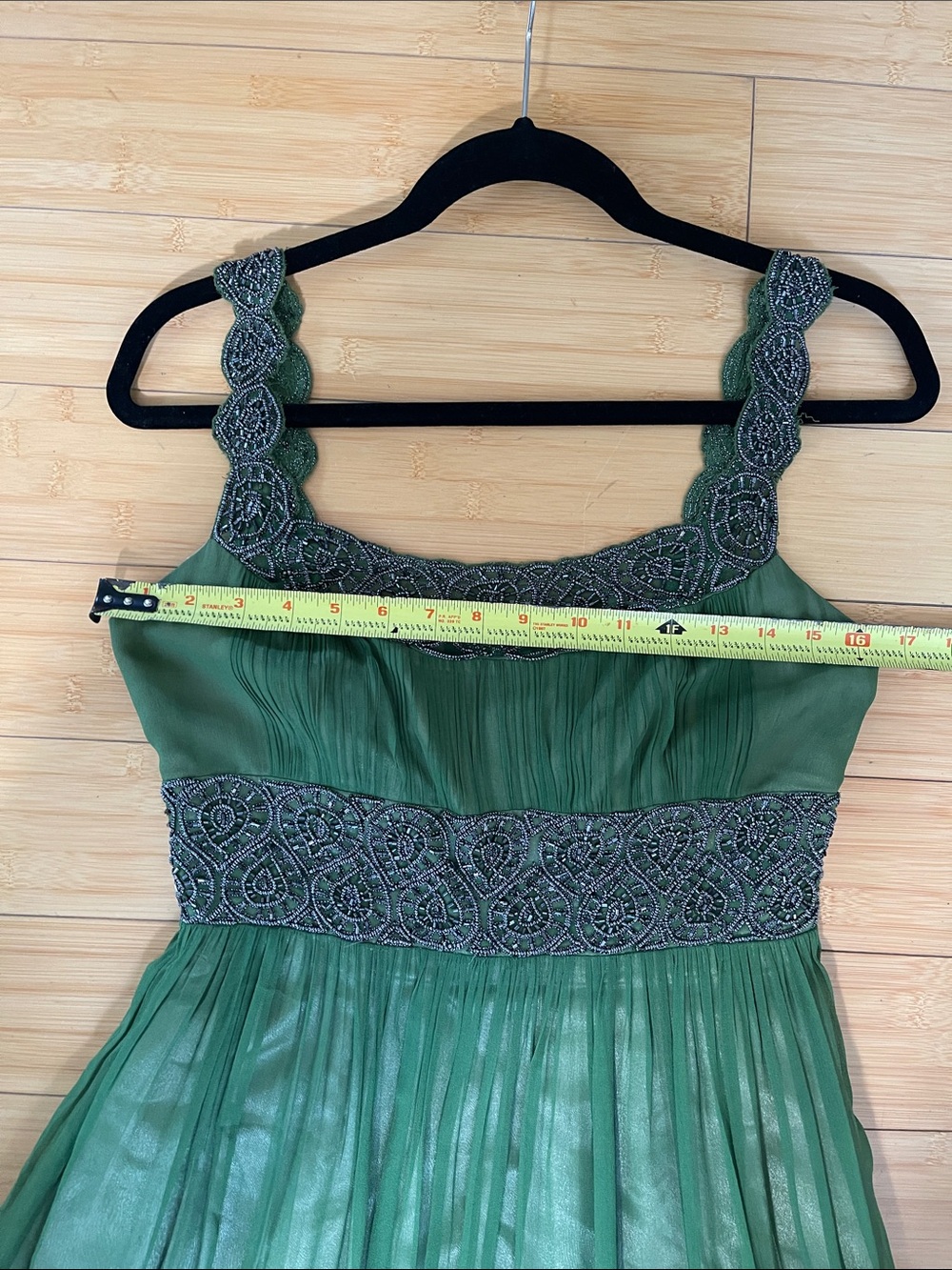 Women Adrianna Papell Evening Midi Dress Beautiful Sequined Size 4 Sleeveless - Picture 10 of 13